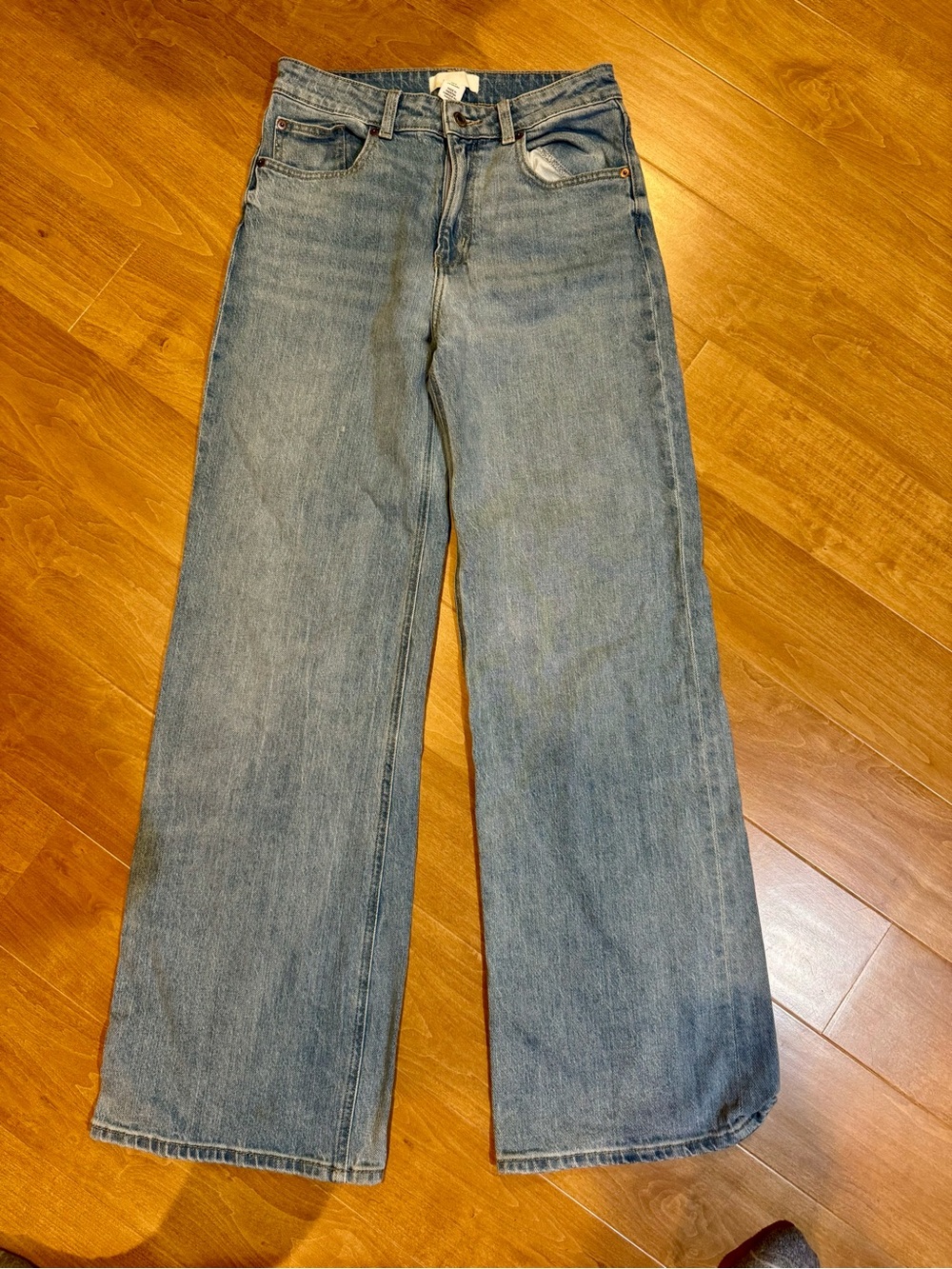 H&M Wide Leg High Rise Light Wash Women's Jeans